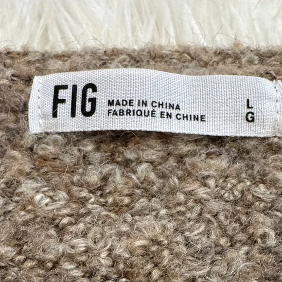 Figs Women's V-Neck Sweater - Tan - Picture 3 of 10